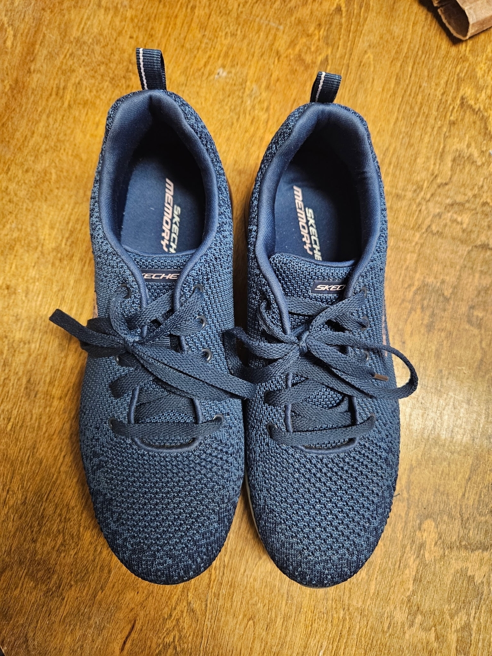 Skechers Navy Knit Slip-On Sneaker – Lightweight Comfort